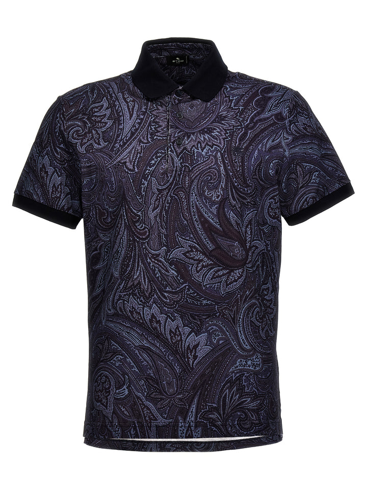 Etro Paisley Polo - Blue | 4d6e7772e0d8e029d57d9879cb1a52f28142fcfd