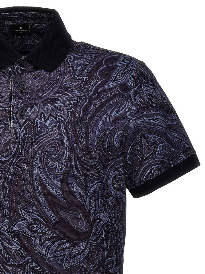Etro Paisley Polo - Blue | 56c0341d2325a0d10364f7511f8434ad8d77293d