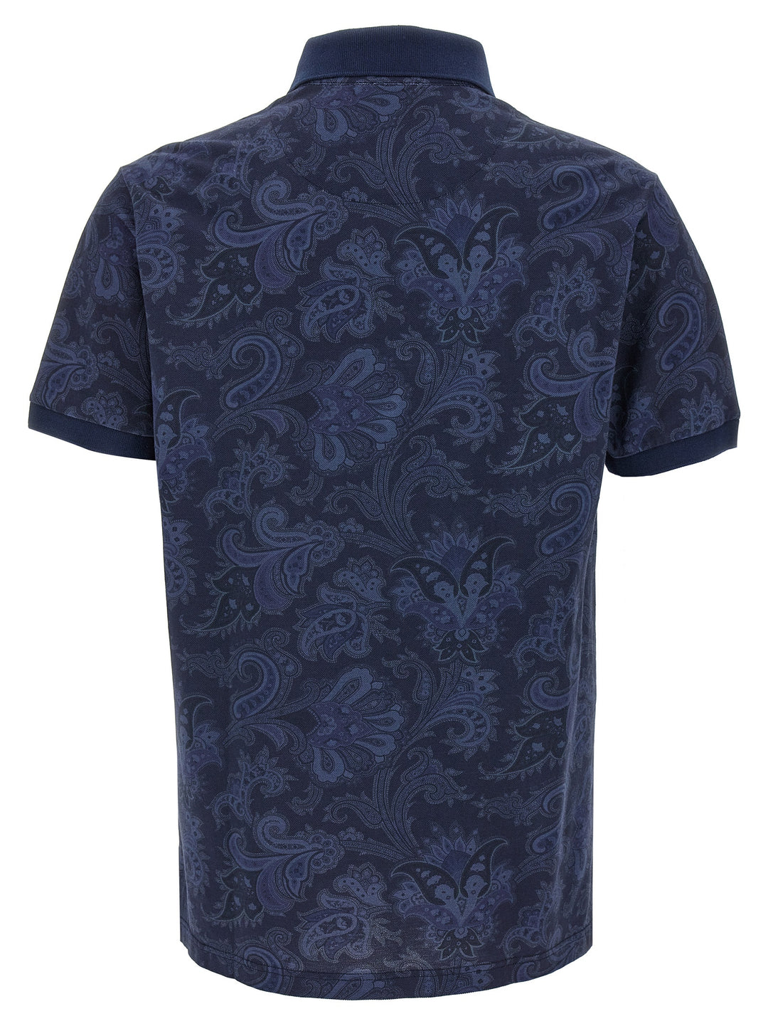 Etro Paisley Flowers Polo - Blue | 489d49e1b54b7200f6f75d316ba56edc8803d896