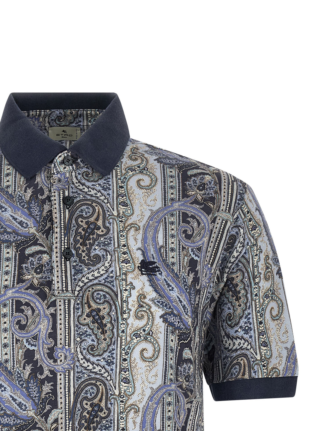 Etro Arnica Paisley Polo - Blue | 2198ac3d44245e50d2658641f865f2a6701e8eb6
