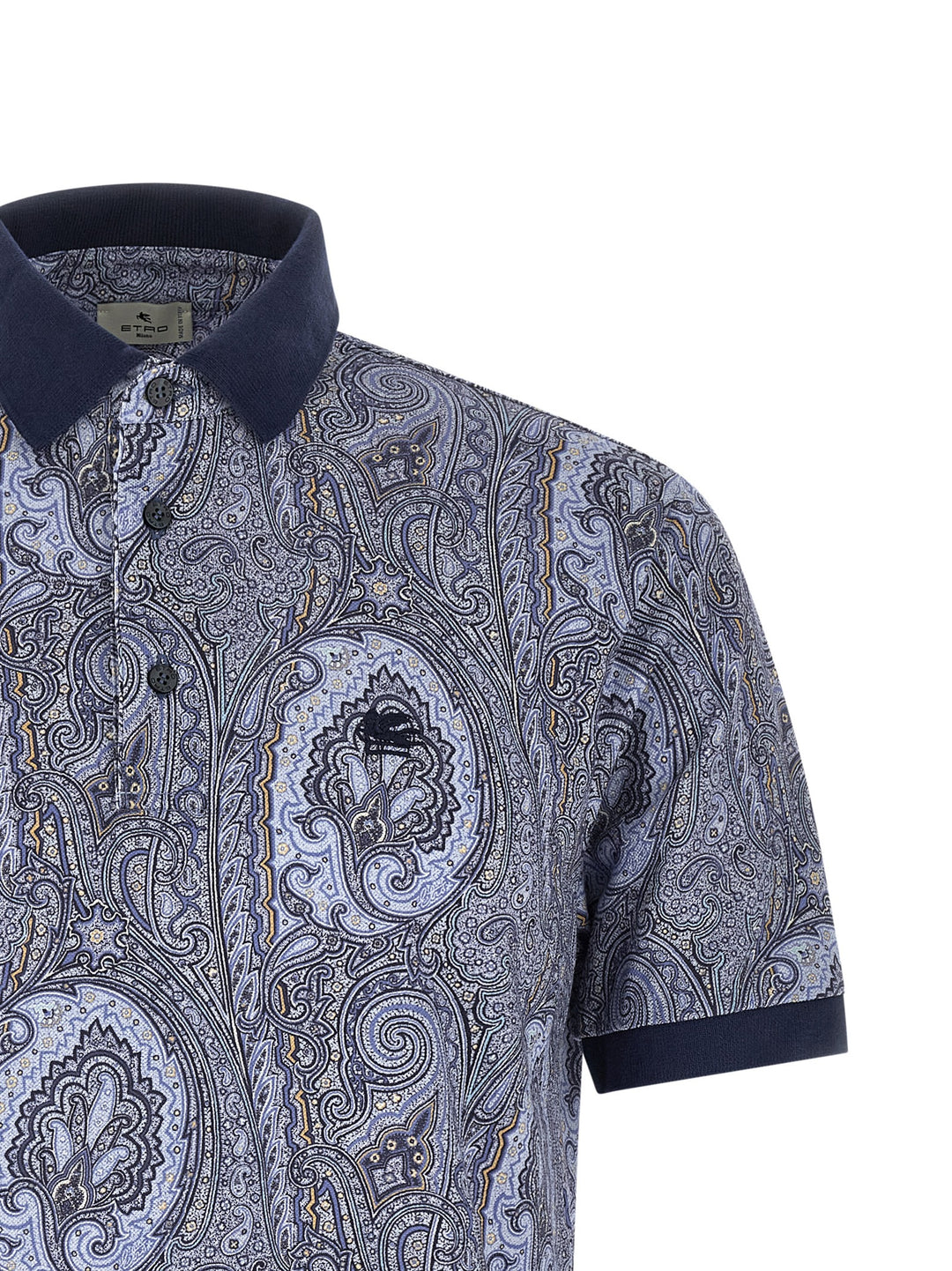 Etro Arnica Paisley Polo - Blue | 482a40afc6a14c88697ef9b0de6cb124d4122152