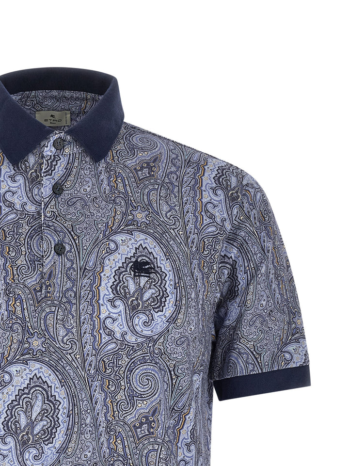 Etro Arnica Paisley Polo - Blue | 482a40afc6a14c88697ef9b0de6cb124d4122152