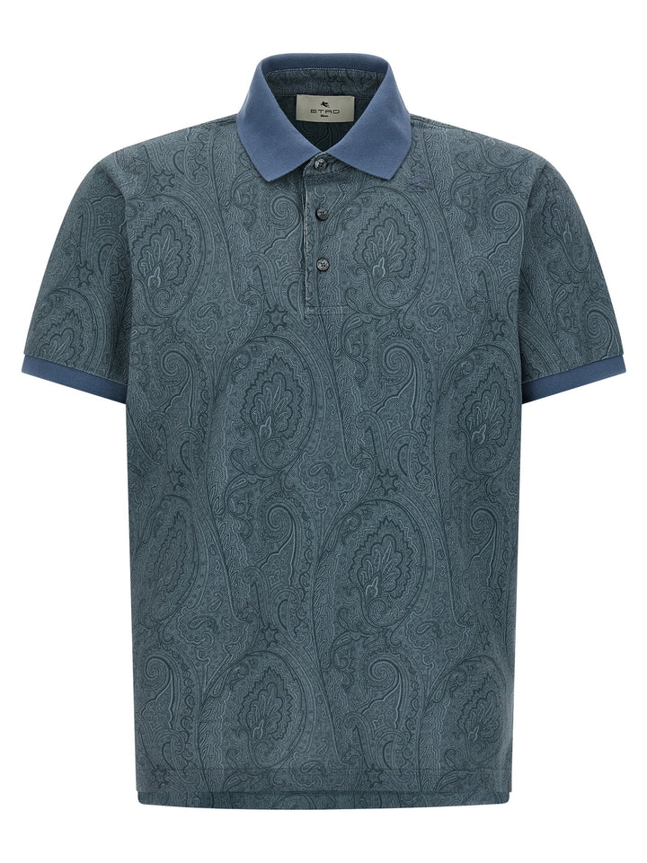 Etro Paisley Polo - Blue | fa34a9dd30ef4adecc41bdecc288f43cc9a3dd86