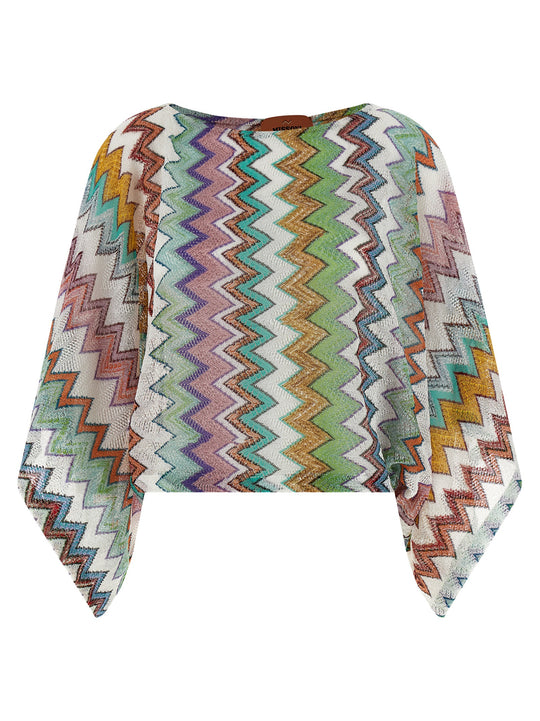 Zigzag Top Tops Multicolor