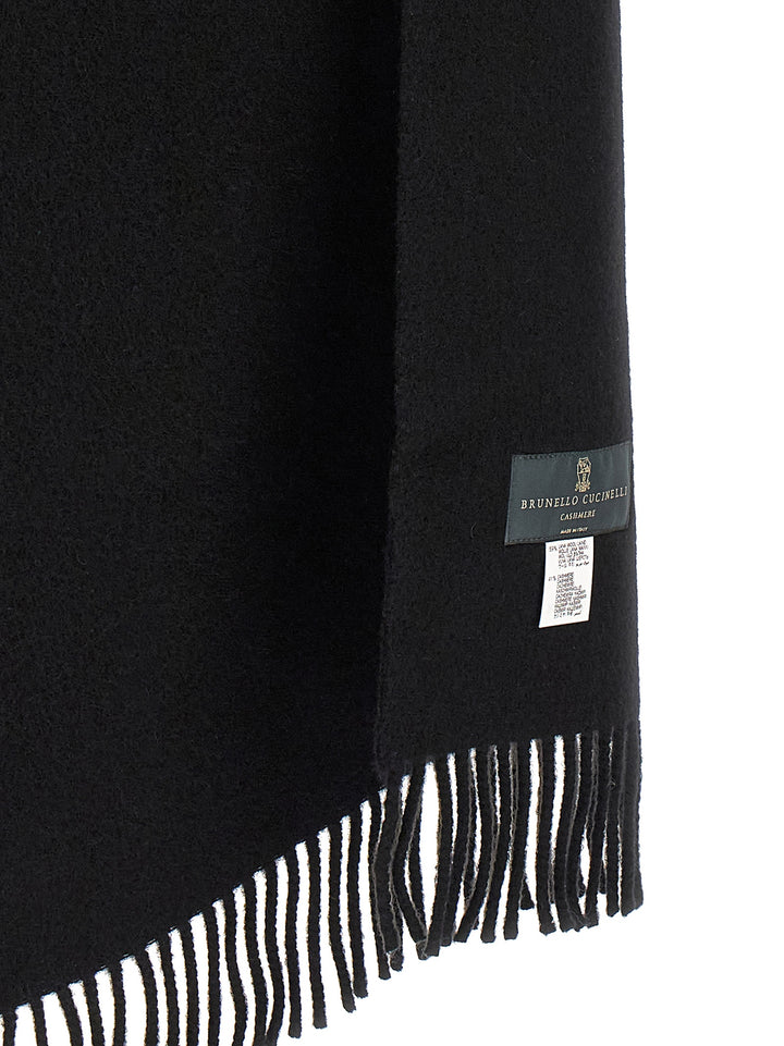 Brunello Cucinelli Hooded Scarf Scarves and Foulards - Black | c2a4c698c6c6d9d6285b981b20081b6d52529839