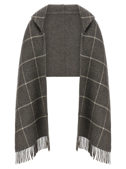 Hooded Scarf Scarves And Foulards Brown