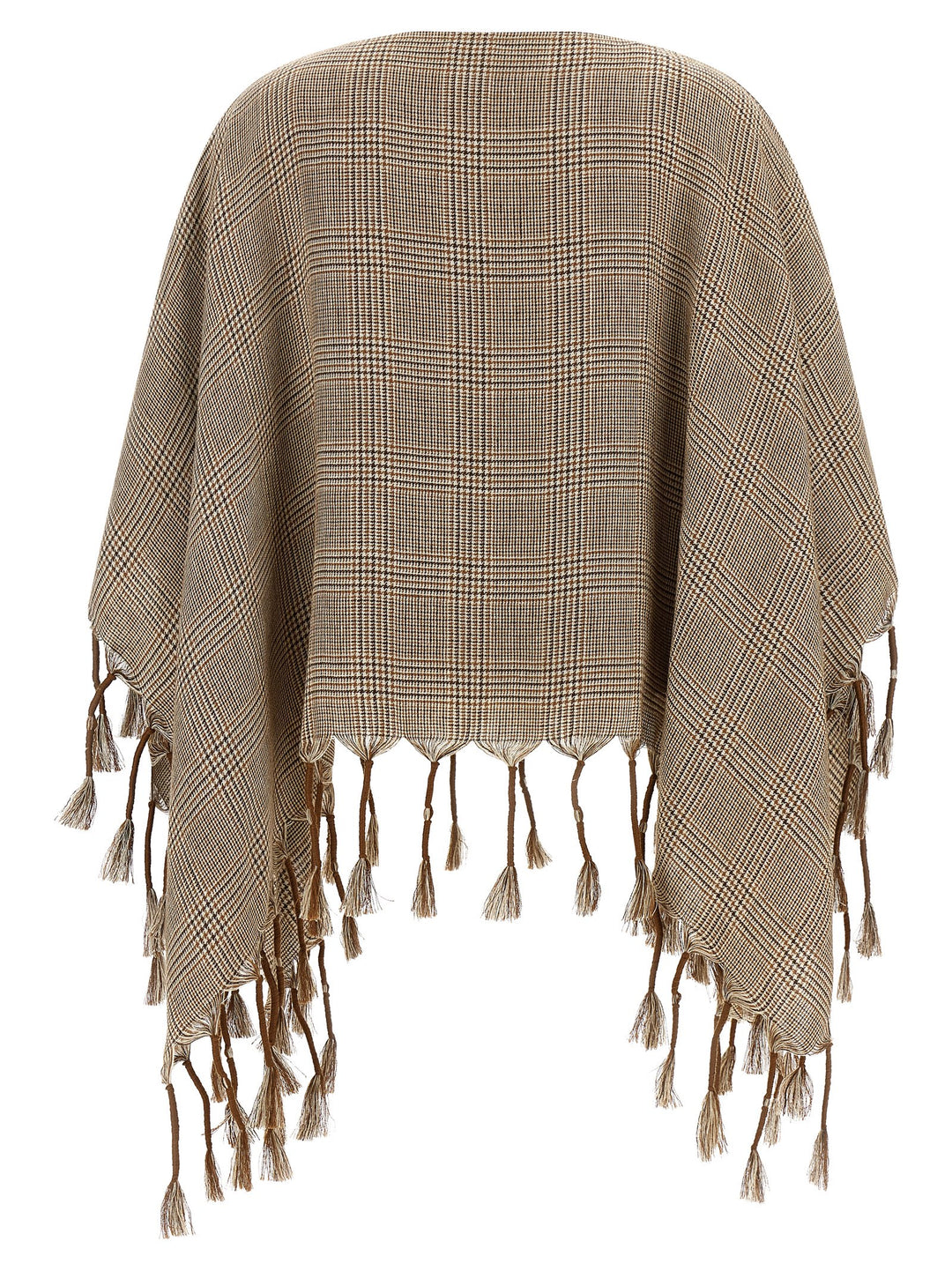 Brunello Cucinelli Linen Poncho Capes - Brown | 48ce79b1b30a1880ab702b347984b26ecdc8640b