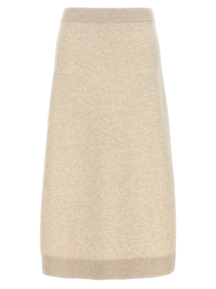 Brunello Cucinelli Cashmere Skirt Skirts - Beige | 735e7d8be74326fc063869f4d5e0c69599c507f0