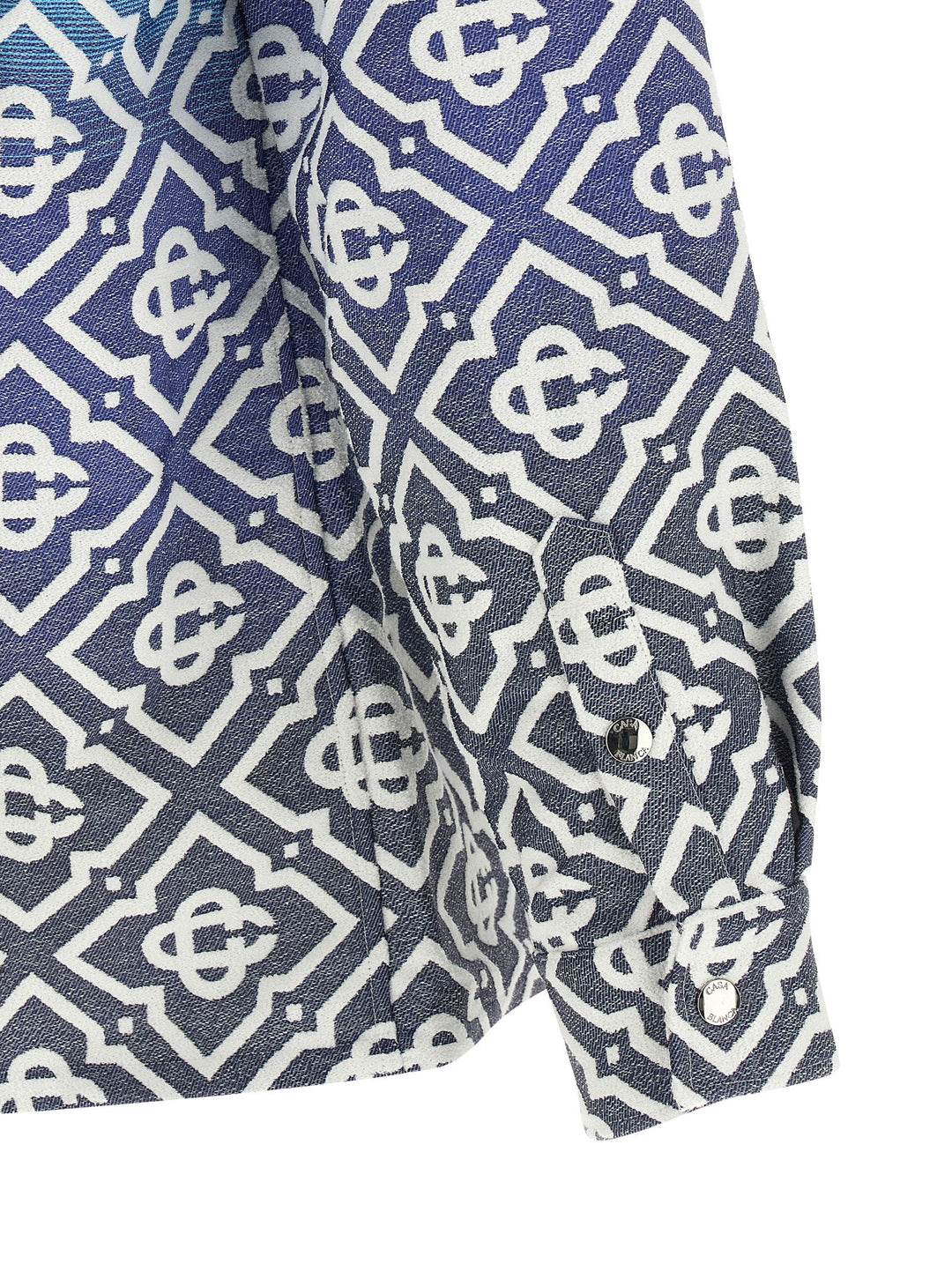 Casablanca Monogram Gradient Jacquard Puffer Jackets - Blue | 1316a986b1119a64546b8bb05e196948e76c5902
