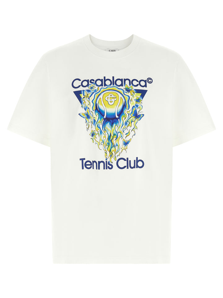 Casablanca Tennis Club Icon T-shirt - White | bb76ac0ad1ff4392aeb4e9806a351b150142b25c
