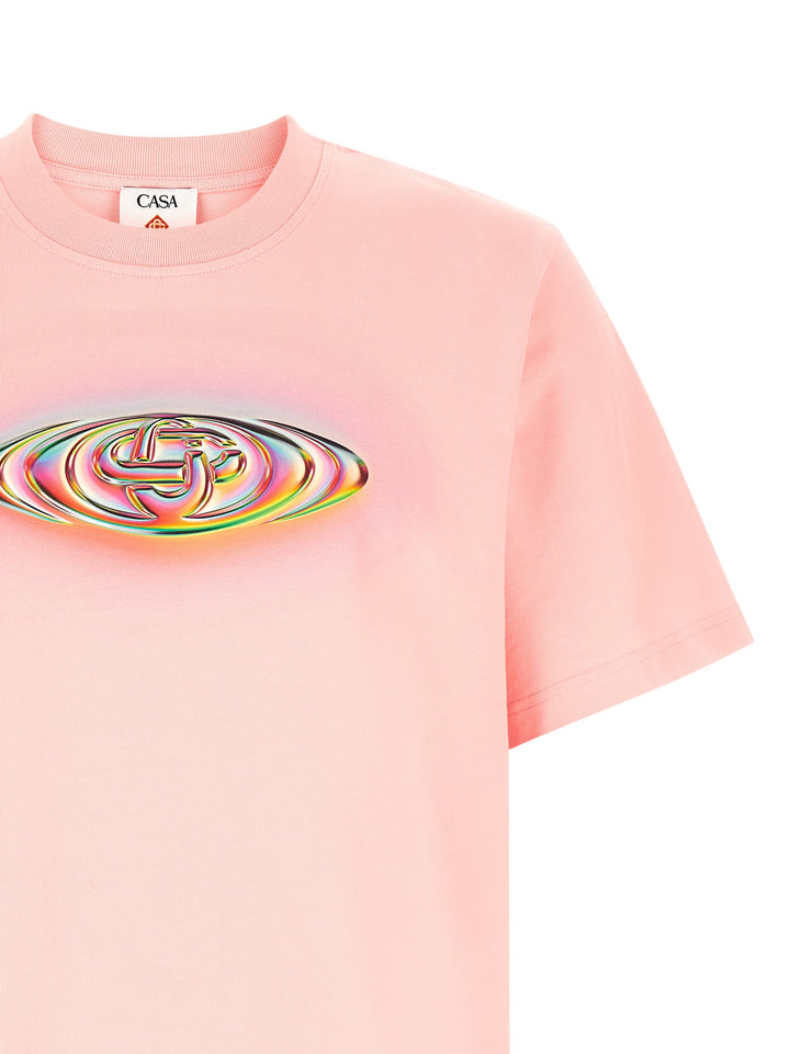 Casablanca Glass Logo T-shirt - Pink | c790277eac369c869e804ef5f89bc24da114827e