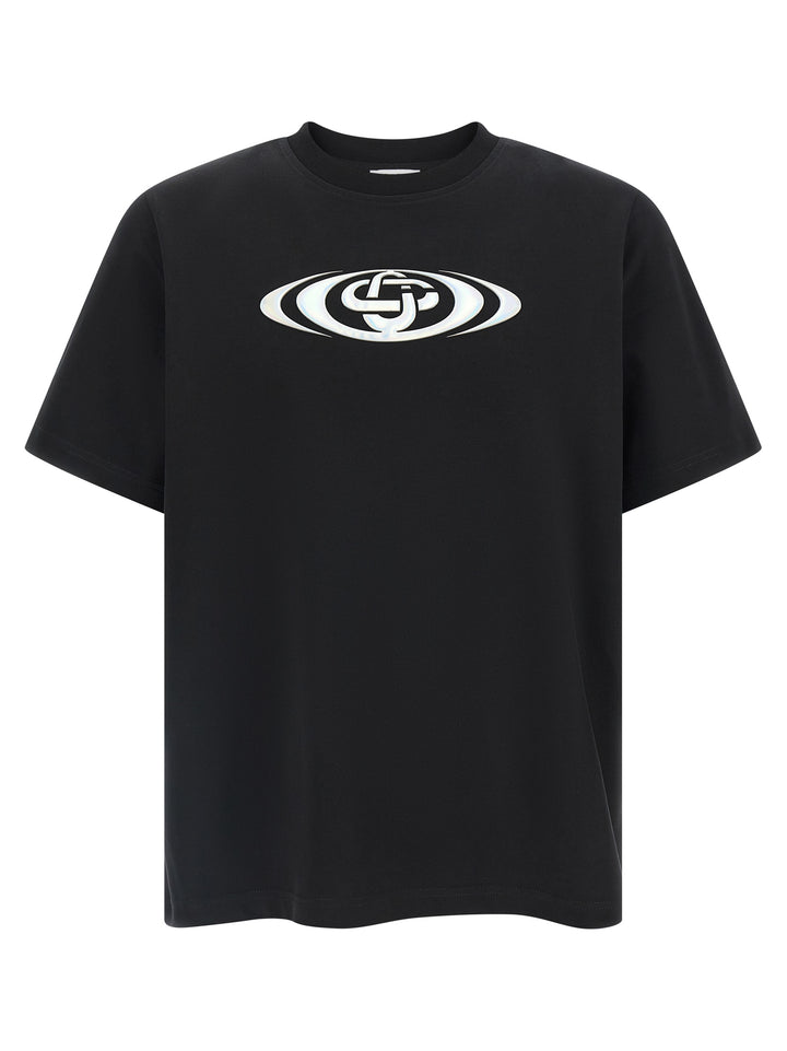 Casablanca Warped Logo T-shirt - Black | 5bf994f473d0248a8d74711139798df6233fa9a7