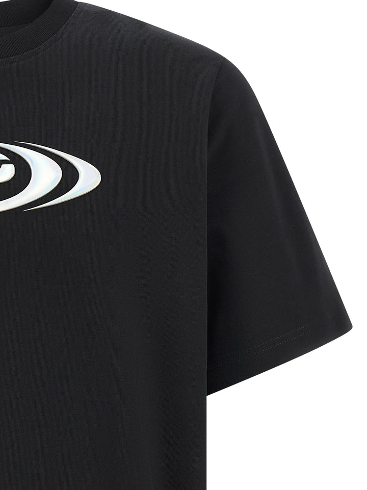 Casablanca Warped Logo T-shirt - Black | a3053e77915a96f8a641b3b164fc547fd12a6194
