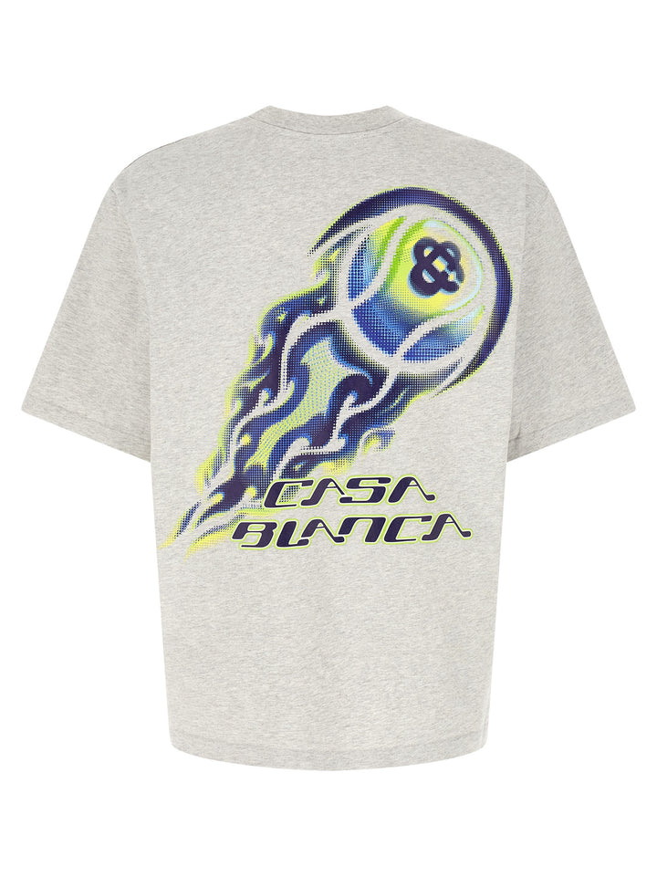 Casablanca Flaming Tennis Ball T-shirt - Gray | ac641717be1ae1c74911914f23f695ac131c1ce0