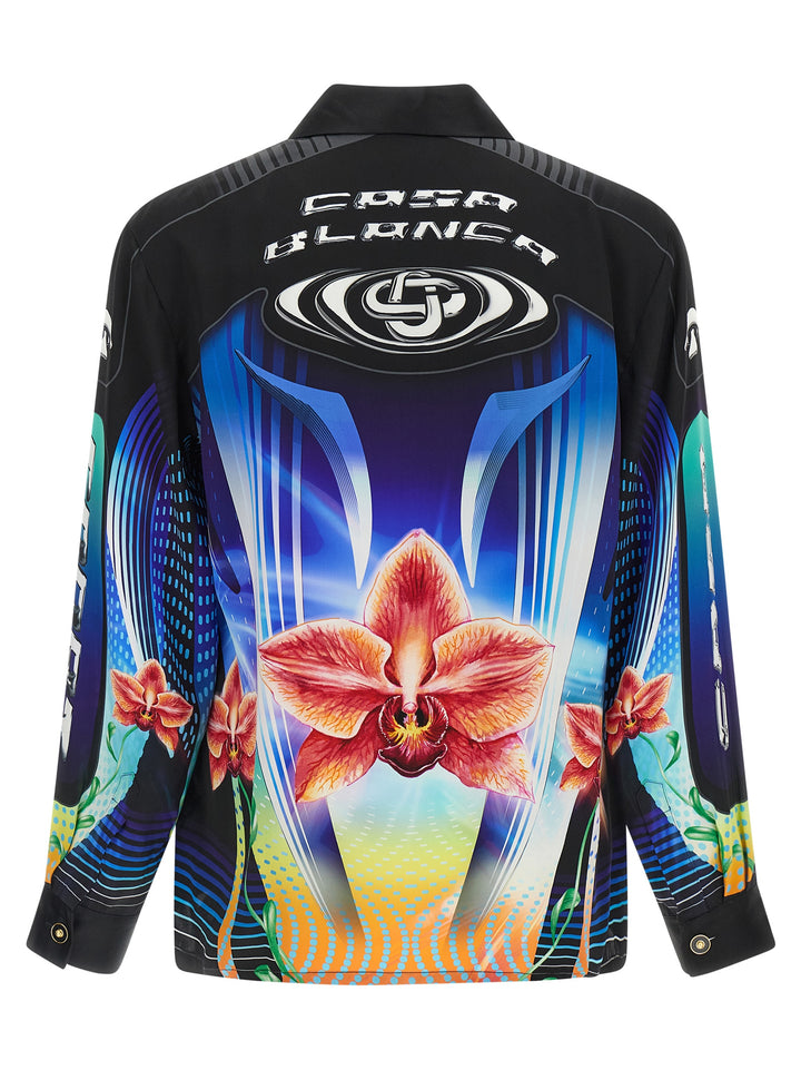 Casablanca Orchid Racer Shirt and Blouse - Multicolor | ba37b543a7480ec3912484d41a0717f5de6d5081