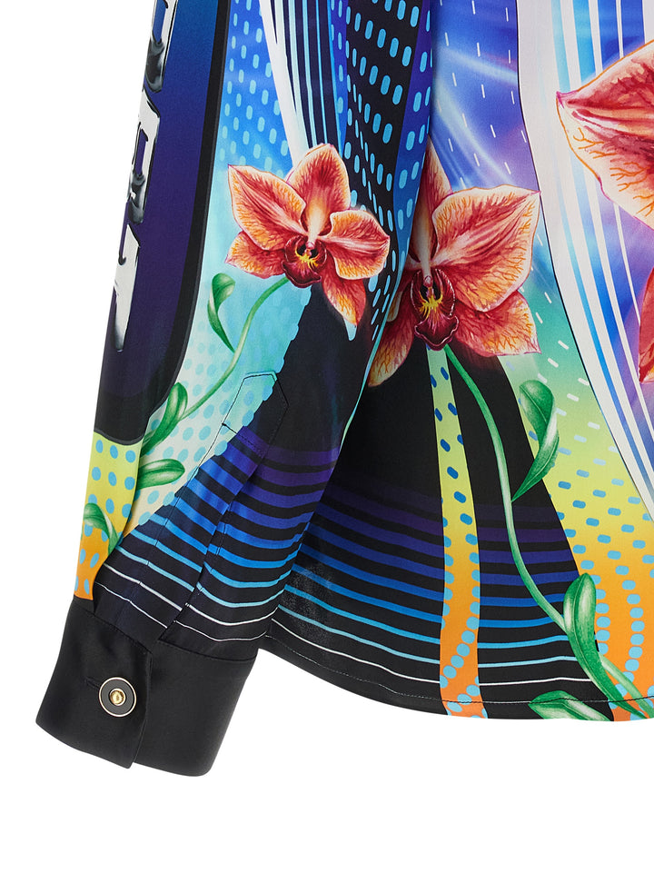 Casablanca Orchid Racer Shirt and Blouse - Multicolor | 1b6210b8cc505761dbc8f5a6178c403d29103ece