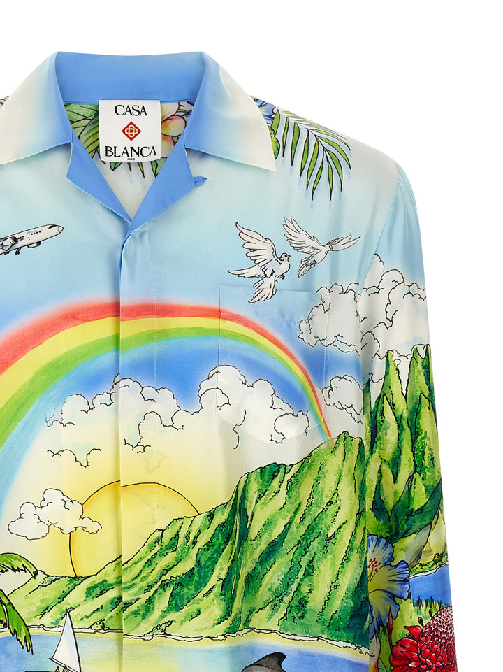 Casablanca Aloha Shirt and Blouse - Multicolor | 0521734d05a29771882262a99e4664db3ff44f04