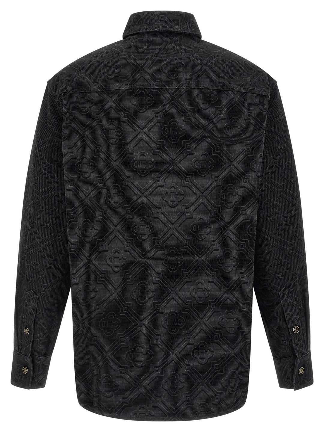Casablanca Laser Monogram Denim Shirt and Blouse - Black | a68c7724c234469c80294c2110049a816e2753cd