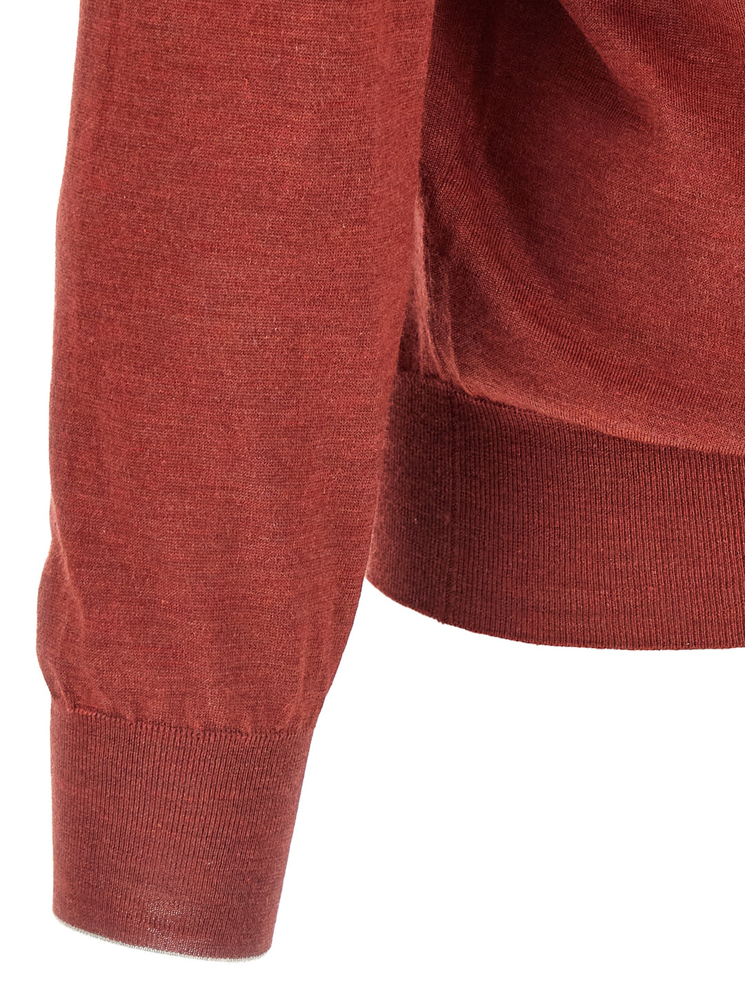 Brunello Cucinelli Shaved Knit  Shirt Polo - Red | bb94a32afb1e300ba587a662a9a38859413b117c