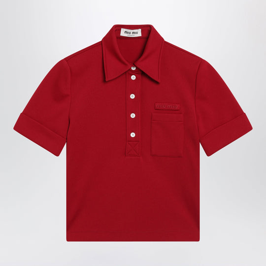Ruby Red Technical Jersey Polo