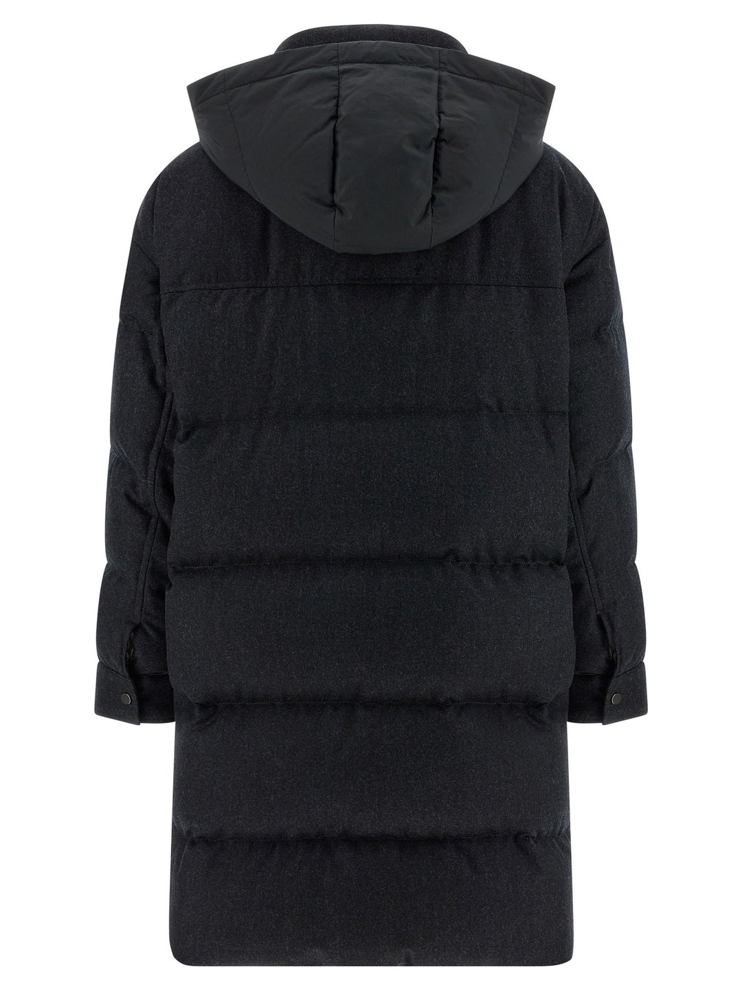 Brunello Cucinelli Shiny Zipper Pull Puffer Jackets - Gray | 16145d93ee2745d2db9127b0fa5b5bf37119d2e9