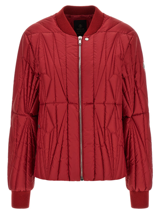Geocamo Flight Puffer Jackets Red