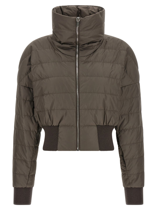 Cropped Puffer Jackets Gray