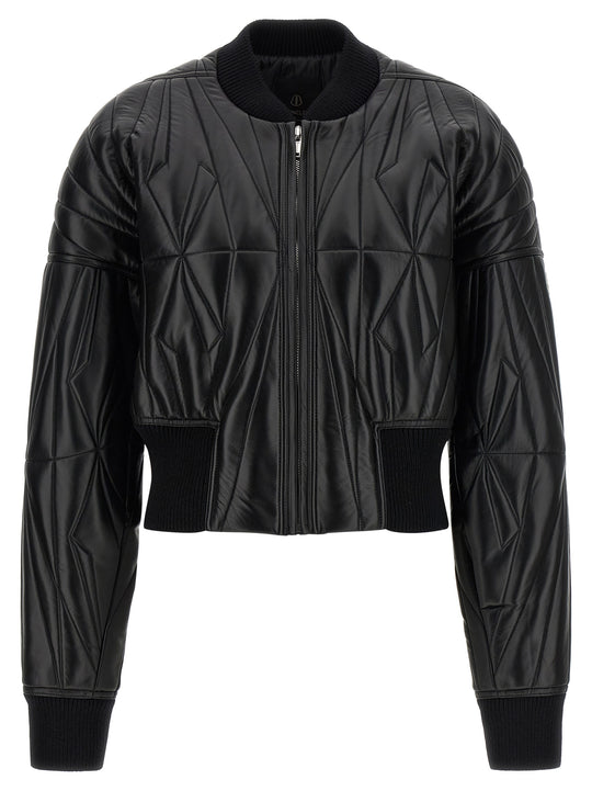 Geocamo Puffer Jackets Black