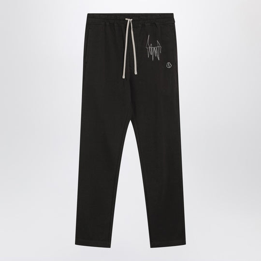 Black Cotton Jogging Trousers