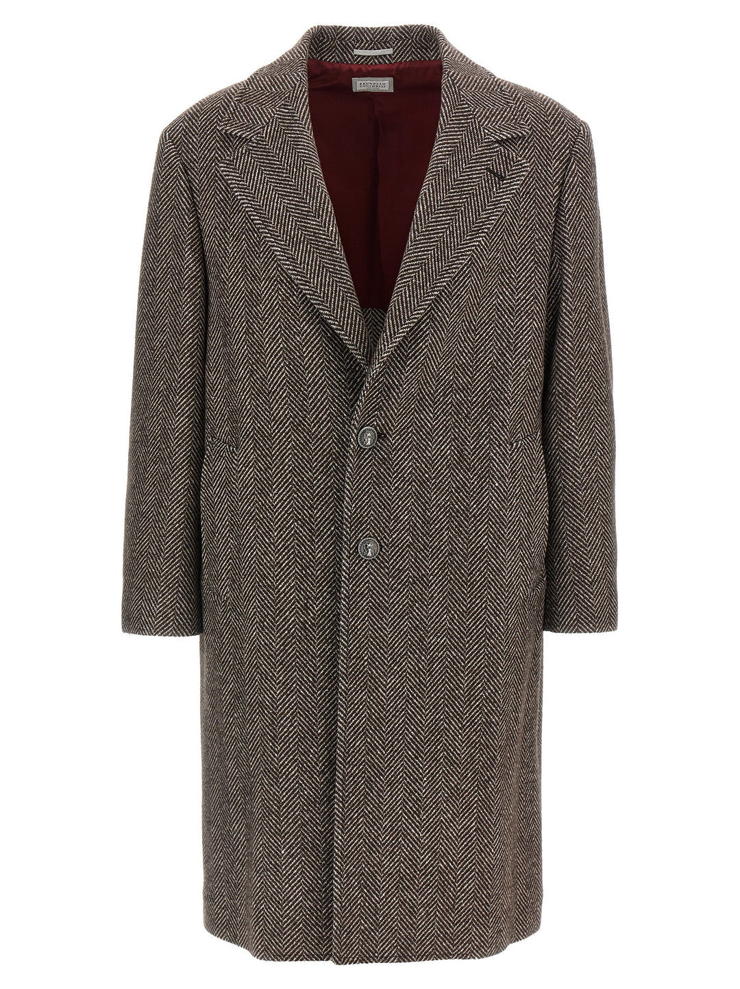 Brunello Cucinelli Single-Breasted Cashmere Coat Coats and Trench Coats - Brown | f1731a46861338f93a739173b5b6828541406ae7