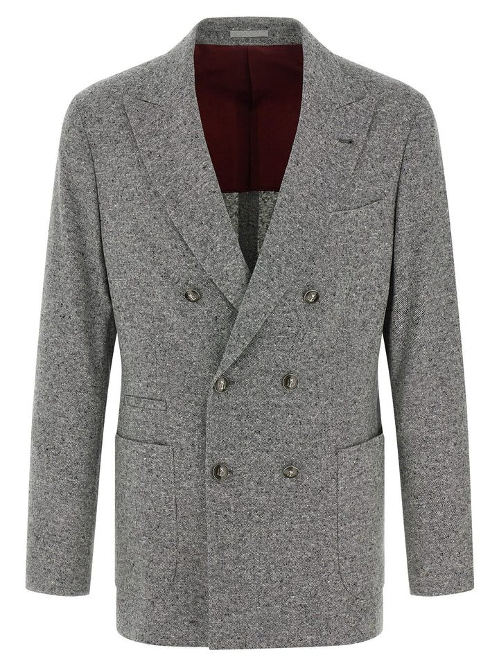 Brunello Cucinelli Grisaille Blazer - Gray | 9d5887e263b13a91b02e5aff75fdd7107730a164