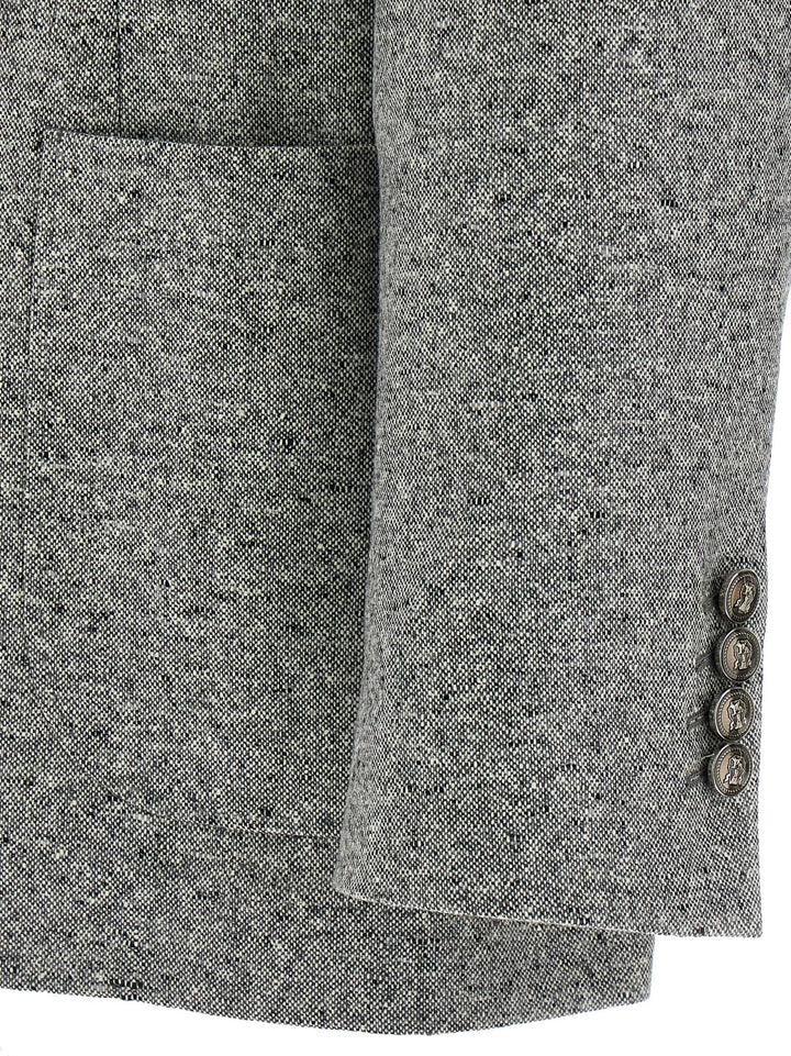 Brunello Cucinelli Grisaille Blazer - Gray | b2526bfd81b470f57bd5a1a61f586af6453ba7d7