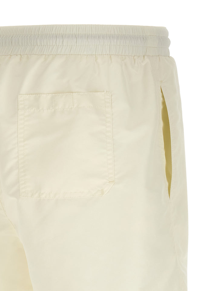 Brunello Cucinelli Logo Embroidery Swimsuit Beachwear - White | db762bdcd6fde46620aba578aa424196926bccbe