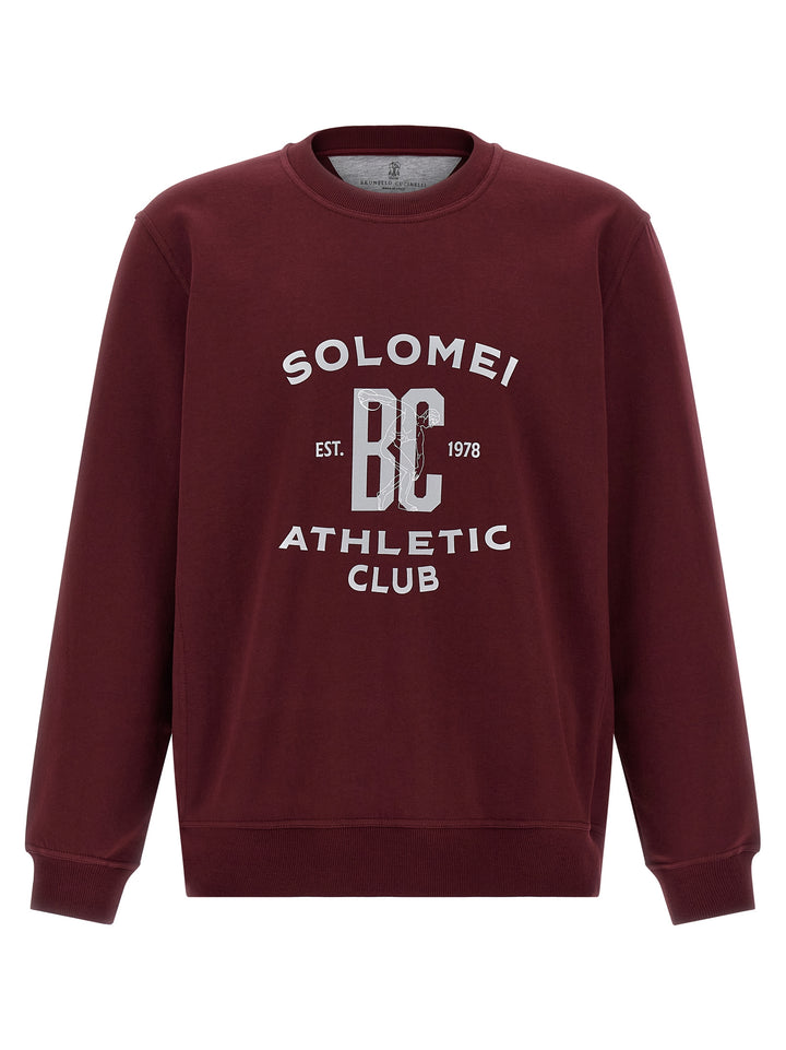 Brunello Cucinelli Techno Cotton Sweatshirt - Bordeaux | b6ccfbf8a64e9b2f979b456741cb27d75426f01f