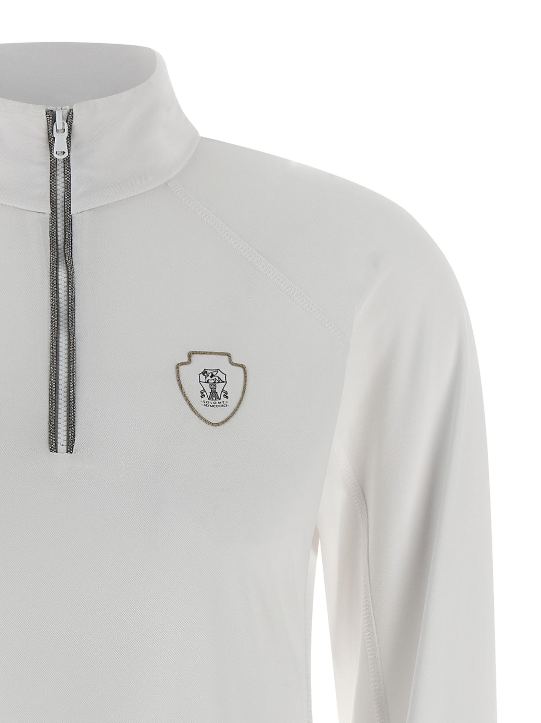 Brunello Cucinelli Precious Half Zip Sweaters and Cardigans - White | 6681cc1315285a65241e8212b7f0575165f7b023