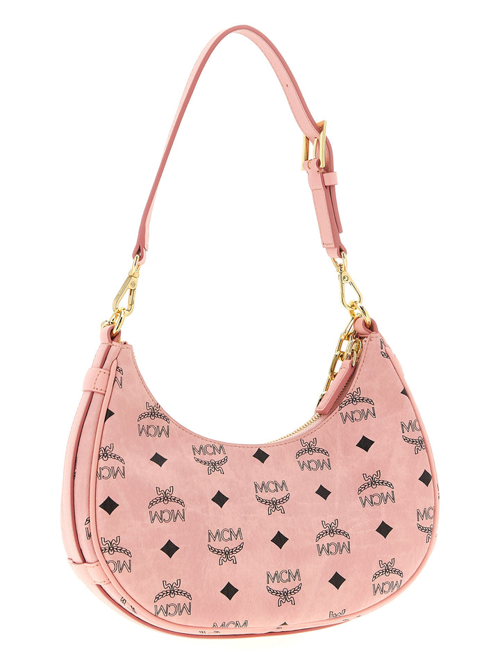 Mcm Aren Crescent Hobo Shoulder Bags - Pink | 69d7e8210fe6854c114e1153464e831943367554