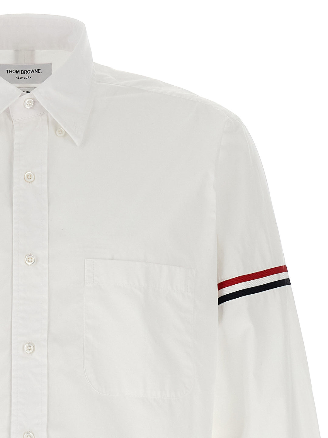 Thom Browne Oxford Armbands Classic Shirt and Blouse - White | f4d753066c38a7d7dc18478efd582819e64f5bdc