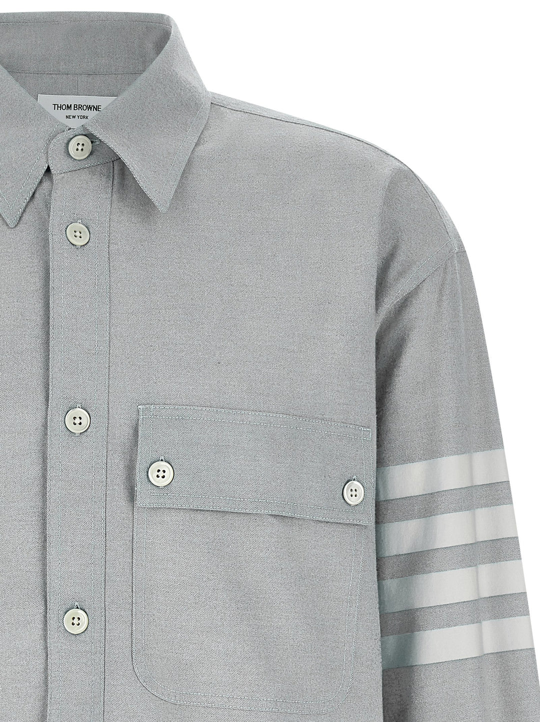 Thom Browne 4bar Shirt and Blouse - Gray | b727ea8fc8e91a077b254579c27acf97ee341f00