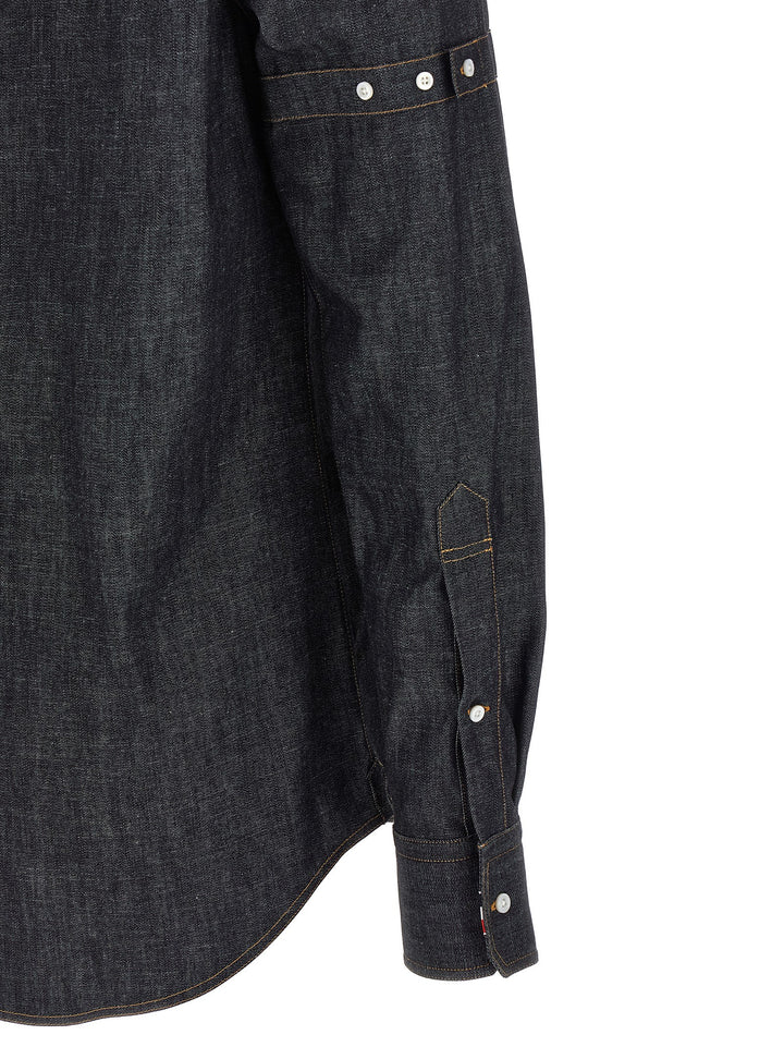 Thom Browne Denim Shirt Shirt and Blouse - Blue | bc866440147394707da88734ff395746a84ab892