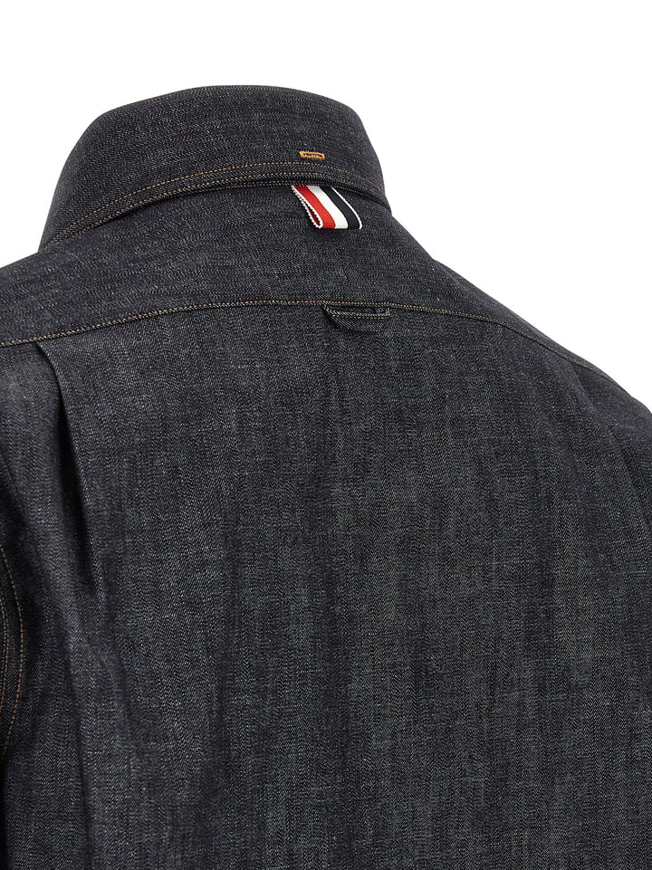 Thom Browne Denim Shirt Shirt and Blouse - Blue | 393c9f007c9aad5efb9db03ebb2d85f7b9da8ca0