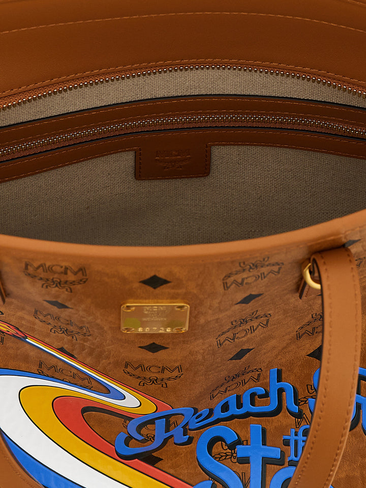 Mcm Toni Tote Bag - Brown | 32f6589a105476d3574818178bfda1d04a043680