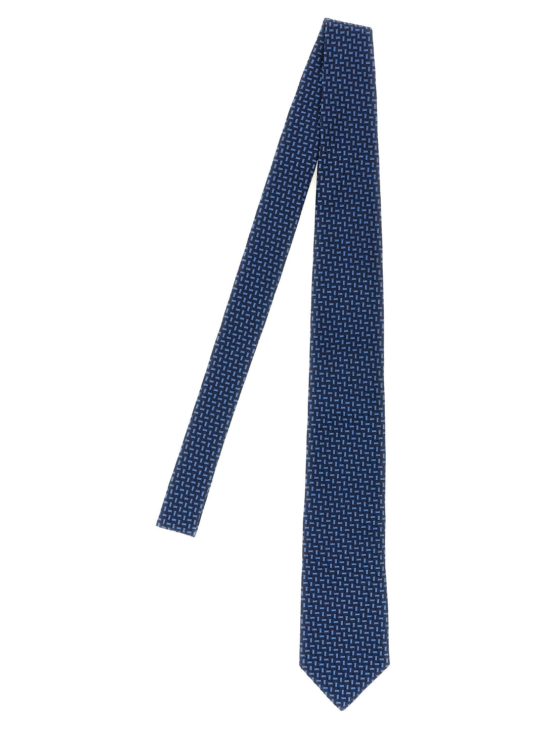 Brunello Cucinelli Texture Silk Tie Ties and Papillon - Blue | 6170b3c19833b64f0dda6901ba46688af6cc2a4e