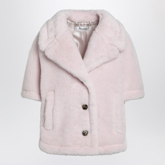 Dusty Beige Boxy Teddy Cape