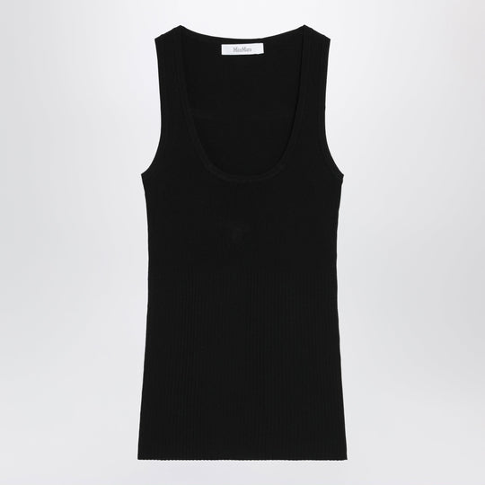 Black Ribbed Tank Top