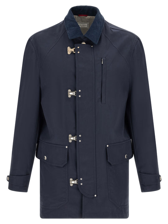 Techno Cotton Jacket Puffer Jackets Blue