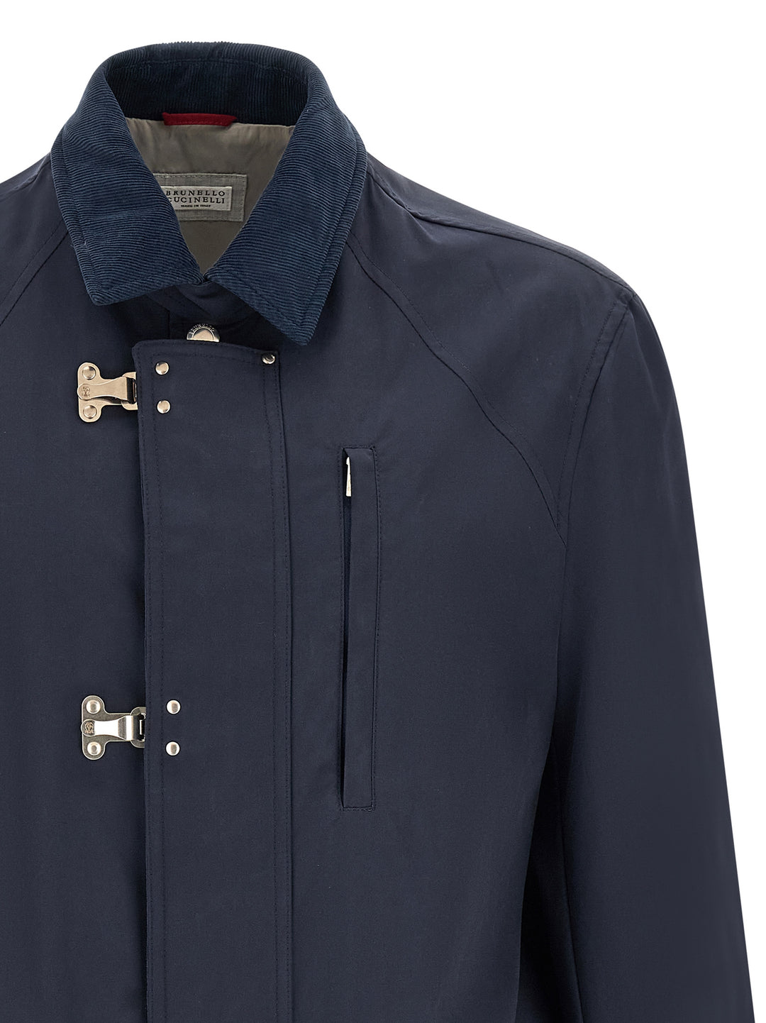 Brunello Cucinelli Techno Cotton Jacket Puffer Jackets - Blue | e6dd87e77ddea5523b30d7f3ea07f9d179813652