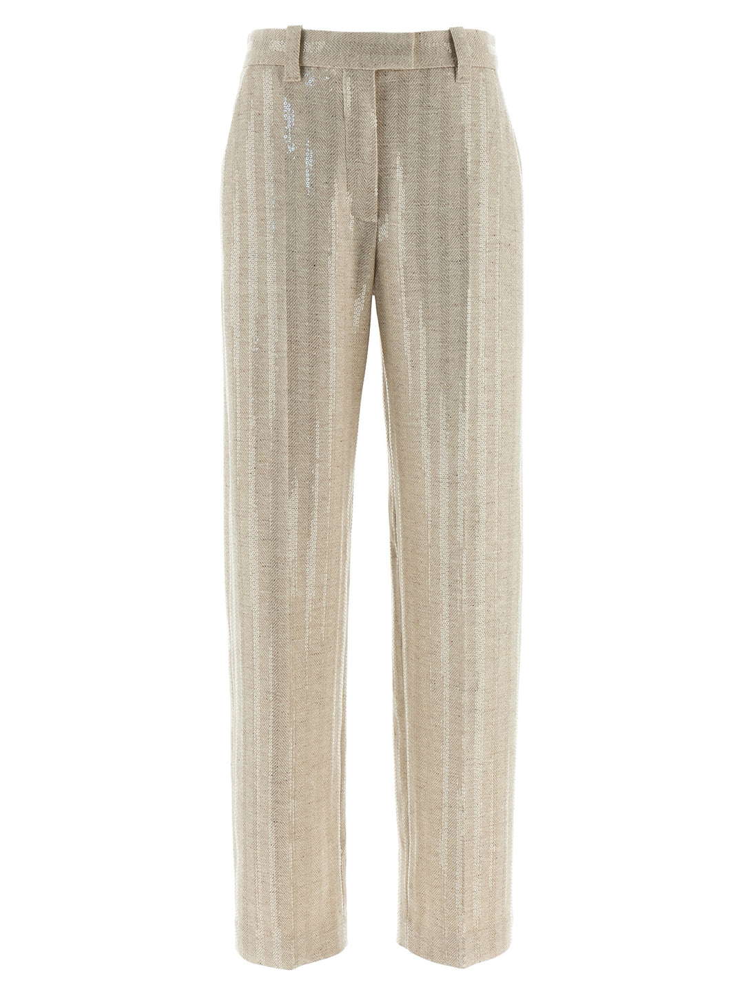 Brunello Cucinelli Herringbone Pants - Beige | cc57403b37d62b65dae4afd66b1b16c0284ba630