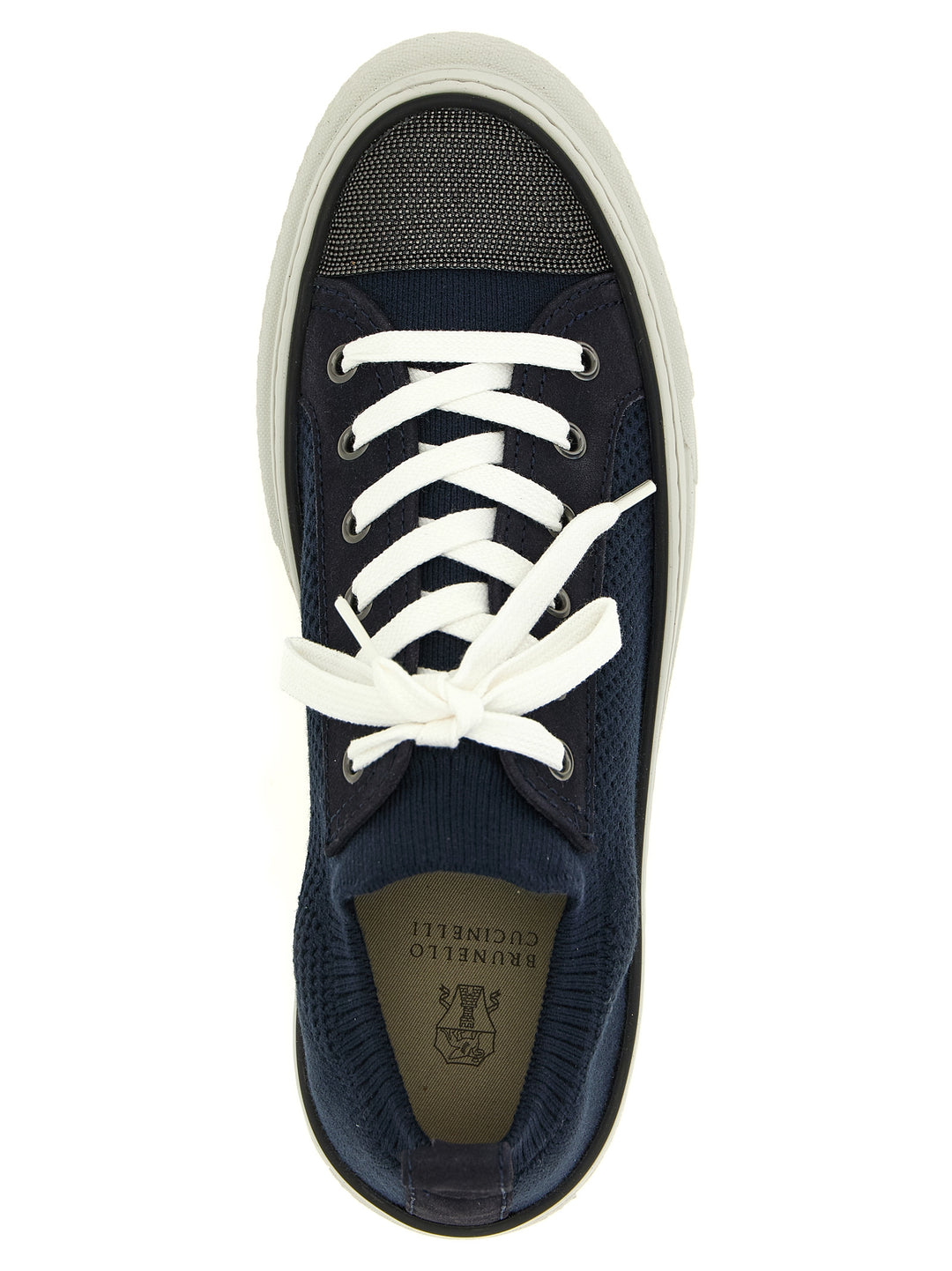 Brunello Cucinelli Precious Toe Sneakers - Blue | 21dc60279bcd9ff3d1b11b5613882f0cae2d7bf2