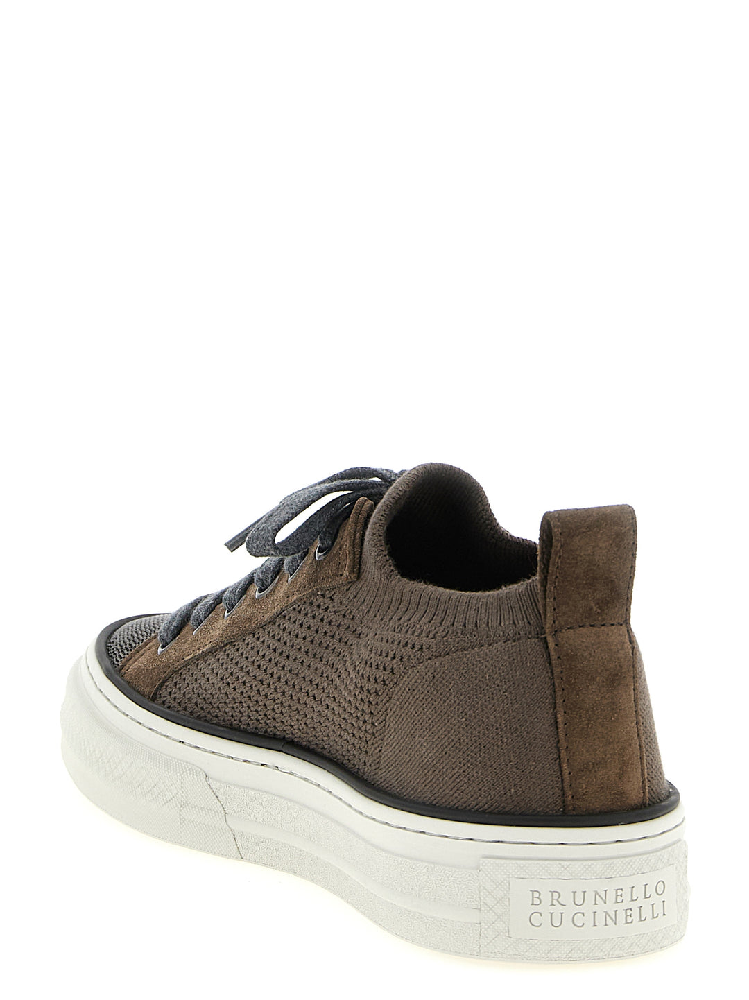 Brunello Cucinelli Monile Knit Sneakers - Brown | 562ebe56eed7afb7613586951a5ba8cabd2dade6