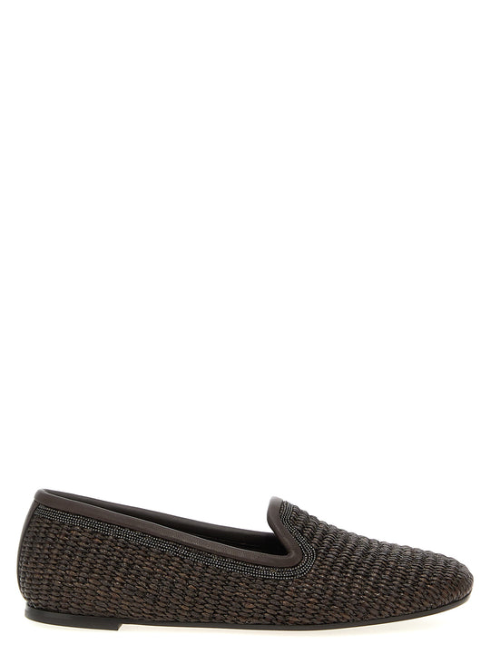 Precious Trim Loafers Brown